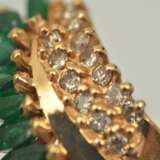 Gold ring with emeralds and diamonds Gold Other style At the turn of 19th -20th century - photo 8