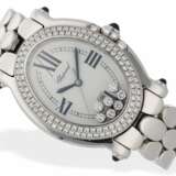 Armbanduhr: äußerst hochwertige Luxusuhr, Chopard Happy Sport Oval Ref: 27/7079-23, "Snow Flake", 18K Weißgold, NP ca. 21.400,-€ - photo 1