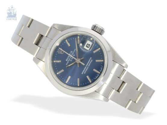 Armbanduhr: hochwertige Damenuhr Rolex Oyster Perpetual Date in Stahl, aus 2010 mit Box und Papieren - photo 1
