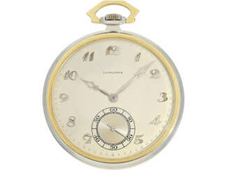 Pocket watch: rare Longines Art Deco "Breguet-type" Frackuhr quality "EXTRA" in 18K white gold, approx 1925