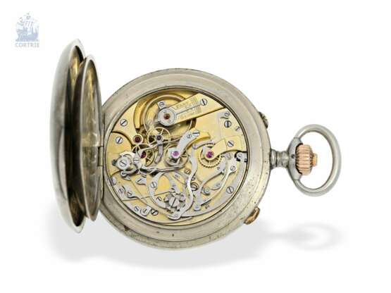 Taschenuhr: rares Beobachtungschronometer mit Schleppzeiger-Chronograph, Longines für August Ericsson St. Petersburg, ca.1910 - photo 2