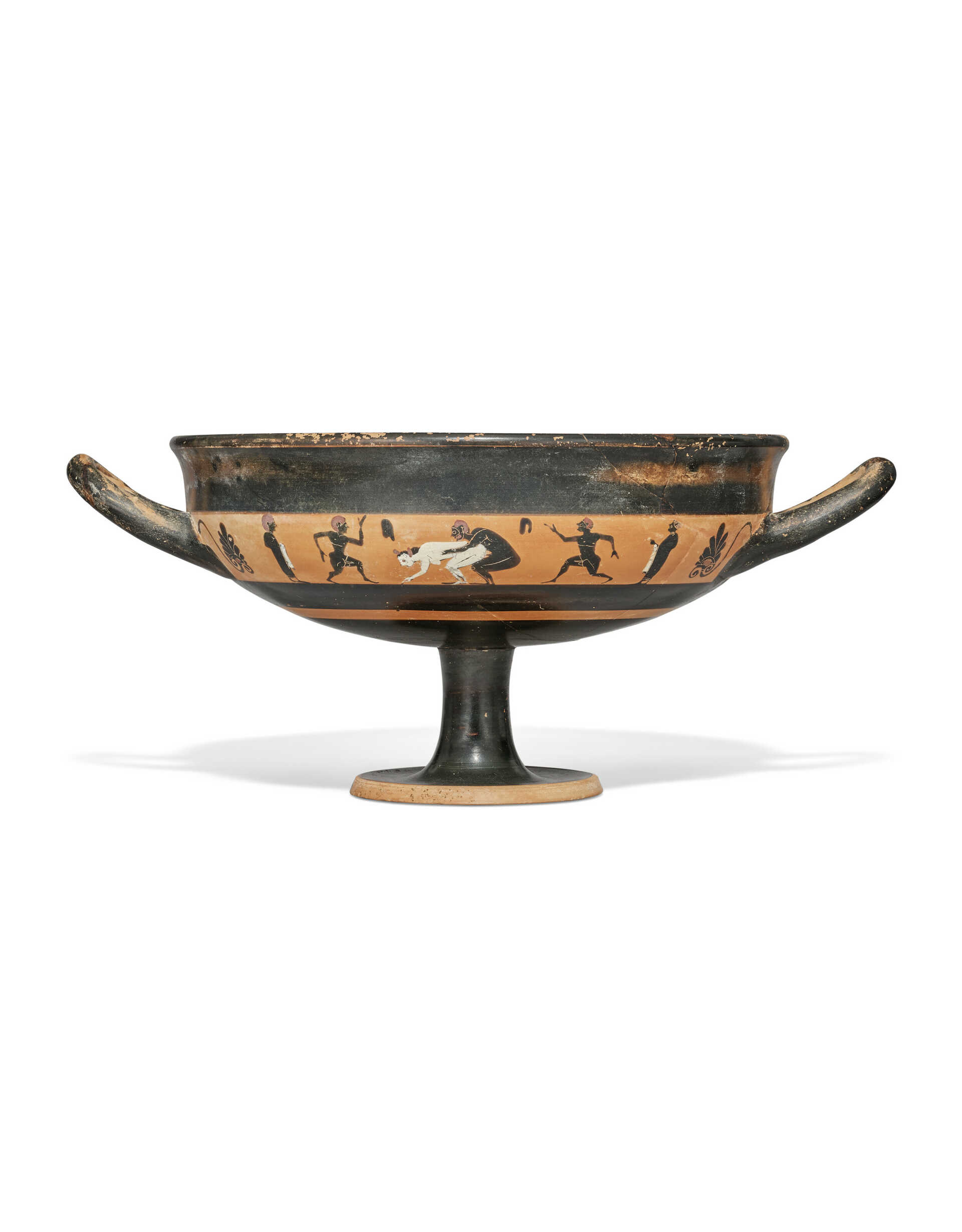 AN ATTIC BLACK-FIGURED BAND CUP