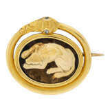 A ROMAN AGATE CAMEO WITH A DOG - photo 1