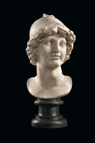 AN OVER LIFE-SIZED ROMAN MARBLE HEAD OF MINERVA - photo 1