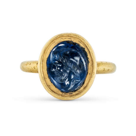 A ROMAN SAPPHIRE RINGSTONE WITH ODYSSEUS - photo 1