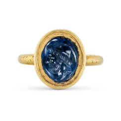 A ROMAN SAPPHIRE RINGSTONE WITH ODYSSEUS