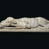 A ROMAN MARBLE SARCOPHAGUS FRAGMENT OF A FALLEN DEER - photo 1