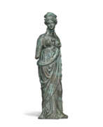 Metallkonstruktion. A ROMAN BRONZE ISIS-FORTUNA