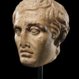 A ROMAN MARBLE PORTRAIT HEAD OF MENANDER - photo 2