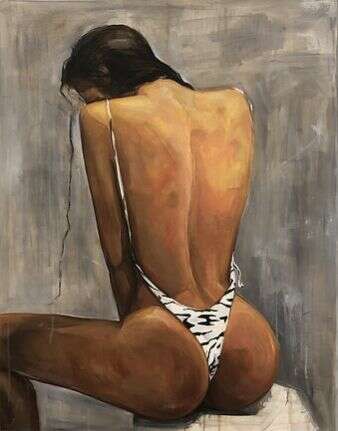  Meryem Tayganskaya Peinture nue Huile sur toile 21e si&egrave;cle oil painting 21th century - Foto 3