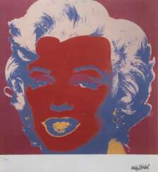 Warhol, Andy (1929-1987) &quot;Marilyn Monroe&quot;, Siebdruck, 100/ 100, sign. u.r., Nachlaßstempel, 45x44 cm, hinter Glas und Rahmen