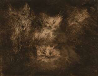 Daerr, Hildegard (1913-2004) &quot;Katzen&quot;, Radierung, unsign., 12x14 cm, ungerahmt