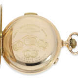 Taschenuhr: besonders große und schwere Goldsavonnette mit Minutenrepetition und Chronograph, Le Phare (Barbezat Baillot) Swiss Patent 13244, ca. 1900 - photo 4