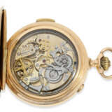 Taschenuhr: besonders große und schwere Goldsavonnette mit Minutenrepetition und Chronograph, Le Phare (Barbezat Baillot) Swiss Patent 13244, ca. 1900 - photo 5