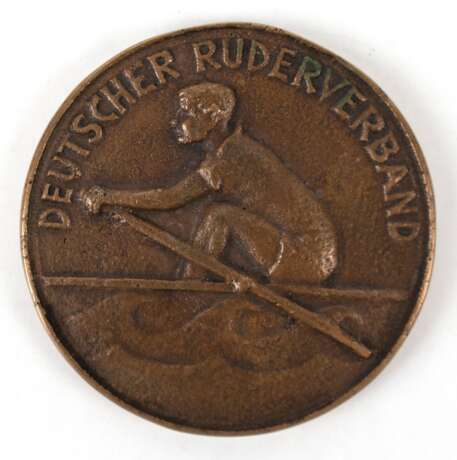 "Medaille für besondere Dienste- Deutscher Ruderverband", Bronze, Dm. 6,5 cm, im Etui - photo 1