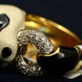 Bague en or avec diamants Panda Gold Other style 21th century - Foto 7