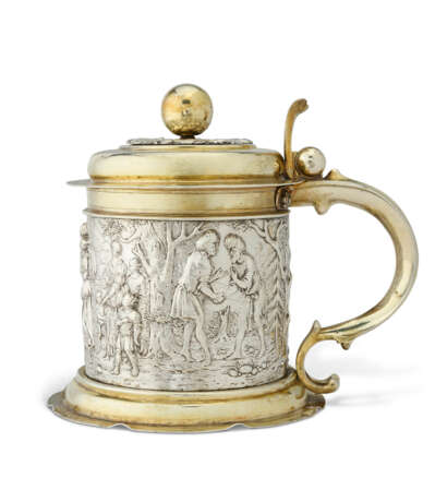 TANKARD ALLEMAND EN ARGENT ET VERMEIL - photo 1