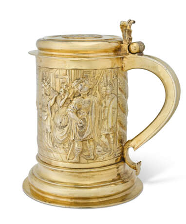 GRAND TANKARD ALLEMAND EN VERMEIL - photo 2