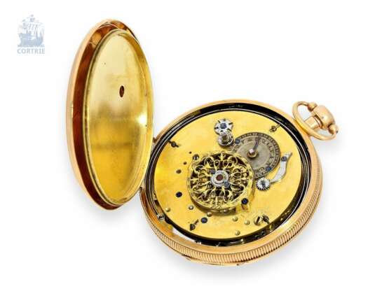 Taschenuhr: dekorative 18K Spindeluhr mit Repetition, signiert Breguet, um 1800 - фото 3