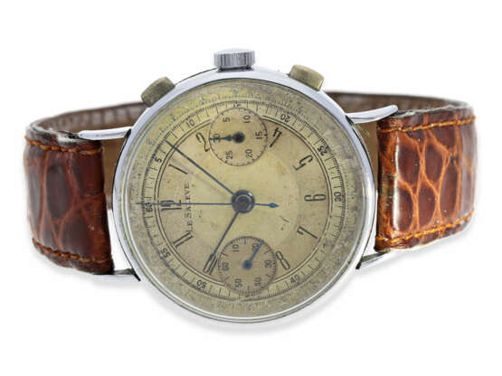 Armbanduhr: sehr seltener, früher Chronograph, Blum & Ostersetzer S.A. "Le Saleve", 30er Jahre - photo 1