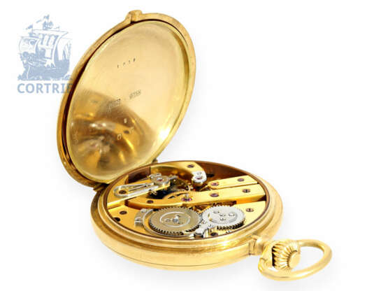 Taschenuhr: feine und schwere Goldsavonnette, Chronometer Montandon-Robert Geneve No. 1074, um 1900 - photo 5