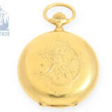 Taschenuhr: feine und schwere Goldsavonnette, Chronometer Montandon-Robert Geneve No. 1074, um 1900 - photo 6