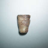 A JADE OX-HEAD FORM CARVING - photo 1