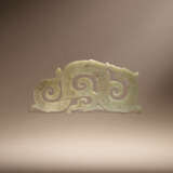 A LARGE JADE OPENWORK `DRAGON` PENDANT - photo 1