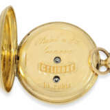 Taschenuhr/Anhängeuhr: Patek Philippe Rarität, ganz frühe Gold/Emaille-Damensavonette mit Brosche, Patek Philippe No.7831, für den polnischen Markt, um 1856 - фото 6