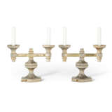 A PAIR OF GILT METAL TWIN BRANCH CANDELABRA - photo 3