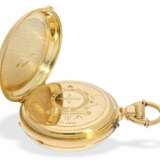 Taschenuhr: einzigartiges, hochfeines Gold/Emaille-Taschenchronometer, signiert F. Veyrat Geneve No.2052, ca.1860 - photo 4