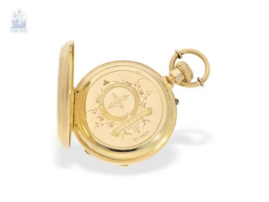 Taschenuhr: einzigartiges, hochfeines Gold/Emaille-Taschenchronometer, signiert F. Veyrat Geneve No.2052, ca.1860 - фото 5