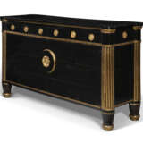 A NORTH EUROPEAN EBONIZED AND PARCEL-GILT COMMODE - фото 1