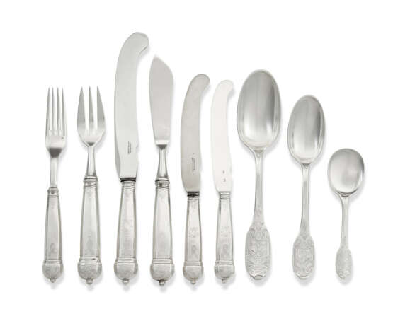 A FRENCH SILVER PART FLATWARE SERVICE - photo 1