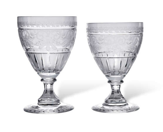 A SET OF FORTY-FIVE ASPREY ETCHED CUT-GLASS GOBLETS - photo 2