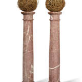 A PAIR OF RED CIPOLLINO MARBLE COLUMNS - photo 1