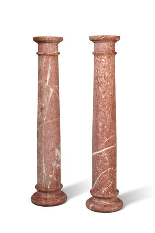 A PAIR OF RED CIPOLLINO MARBLE COLUMNS - photo 2