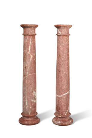 A PAIR OF RED CIPOLLINO MARBLE COLUMNS - photo 3