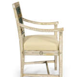 A SET OF FOUR SWEDISH CREAM AND POLYCHROME-PAINTED ARMCHAIRS - photo 3