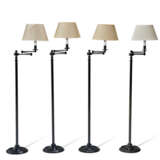 A GROUP OF FOUR BURNISHED METAL ADJUSTABLE FLOOR LAMPS - фото 2