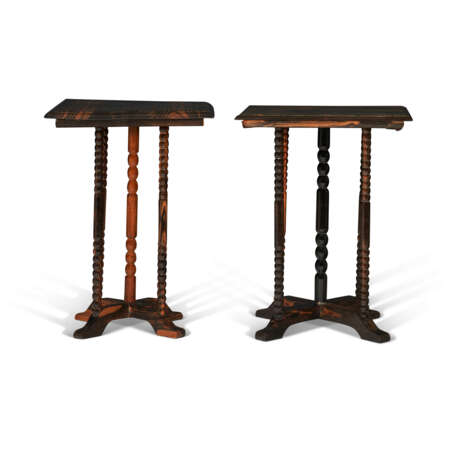 A PAIR OF ANGLO-INDIAN CALAMANDER SMALL SQUARE LOW TABLES - фото 1