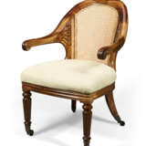 A GEORGE IV MAHOGANY LIBRARY ARMCHAIR - photo 1