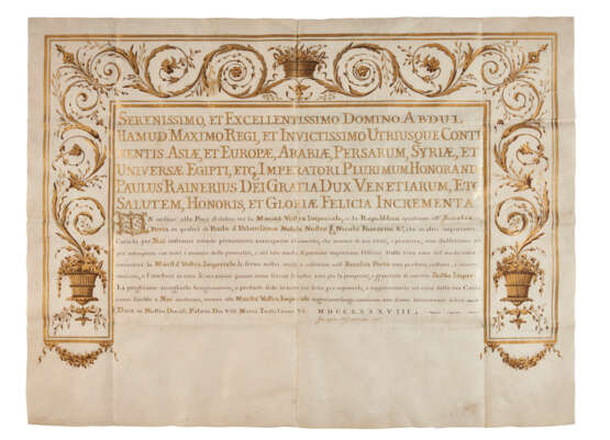 Sublime Porte – Manuscript letter of credence to the Ottoman Empire - Foto 1