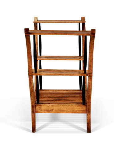 A BIEDERMEIER FRUIT WOOD AND PARCEL EBONIZED ETAGERE/ PLANT STAND - photo 2