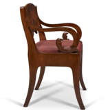 A SET OF FOUR RUSSIAN MAHOGANY ARMCHAIRS - photo 2