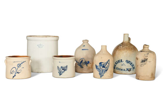 SEVEN AMERICAN SALT-GLAZED STONEWARE VESSELS - photo 1