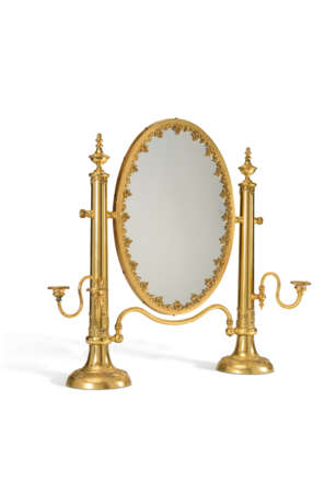 AN EDWARDIAN GILT-METAL DRESSING MIRROR - Foto 2