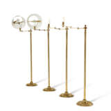 A GROUP OF FOUR BRASS ADJUSTABLE FLOOR LAMPS - фото 2