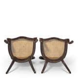 A PAIR OF VICTORIAN PARCEL-GILT AND MOTHER-OF-PEARL INLAID PAPIER MÂCHÉ EBONIZED SIDE CHAIRS - photo 8