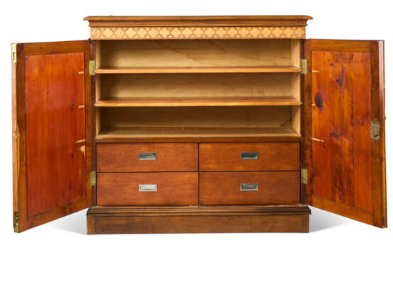 A GERMAN SATIN BIRCH, BURR-YEW AND CEDAR SIDE CABINET - photo 2